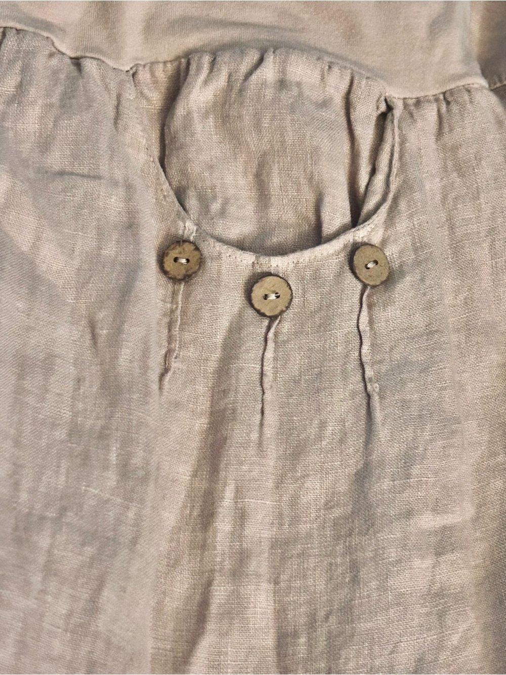 NWT XL Linen Cotton Pants PURO LINO Khaki Tan Wood Extra Large Designer Ankle - Picture 11 of 12